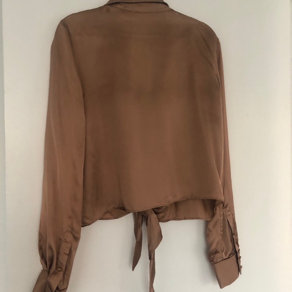 Wilfred Satin Tie Front Blouse Size Small - Picture 4 of 5